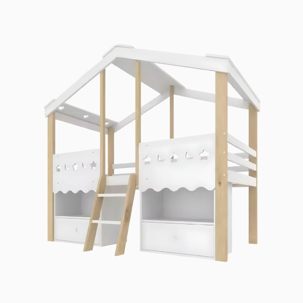 Kinder-Hausbett mit integriertem Stauraum Lilla Kids