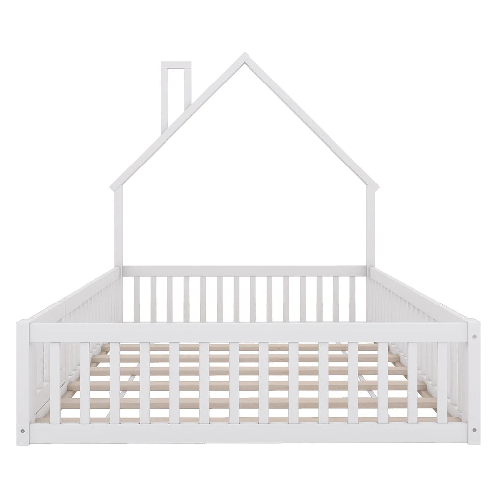 Kinderbett in Kaminform mit Rausfallschutz 140x190 Lilla Kids