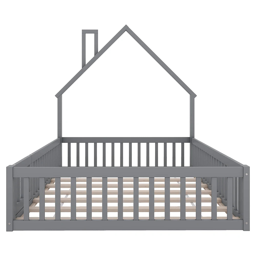 Kinderbett in Kaminform mit Rausfallschutz 140x190 Lilla Kids
