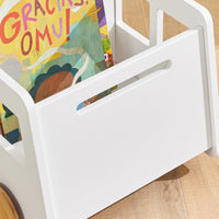 Kinderbücherregal aus Holz in Elfenbein, 68 x 33 cm Lilla Kids