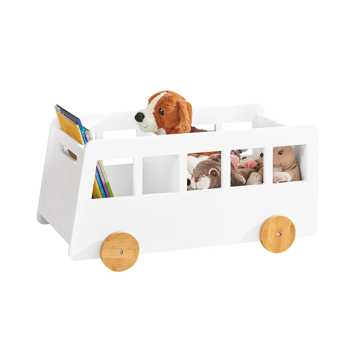 Kinderbücherregal aus Holz in Elfenbein, 68 x 33 cm Lilla Kids