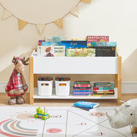 Kinderbücherregal aus Holz in Weiß mit Ablagen Lilla Kids