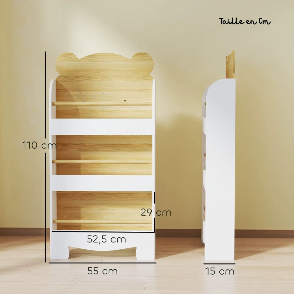 Kinderbücherregal im Bären-Design – 110 cm Lilla Kids