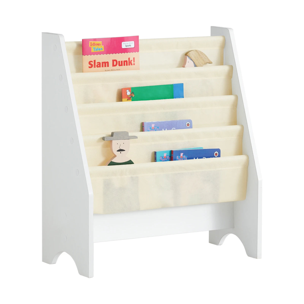 Kinderbücherregal in Fächerform mit 4 Ebenen Lilla Kids