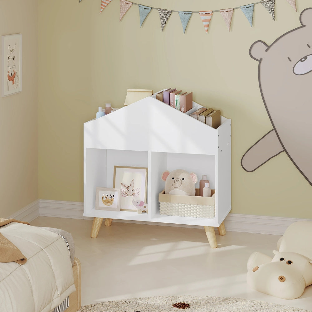 Kinderbücherregal in Hausform mit offenem Stauraum Lilla Kids
