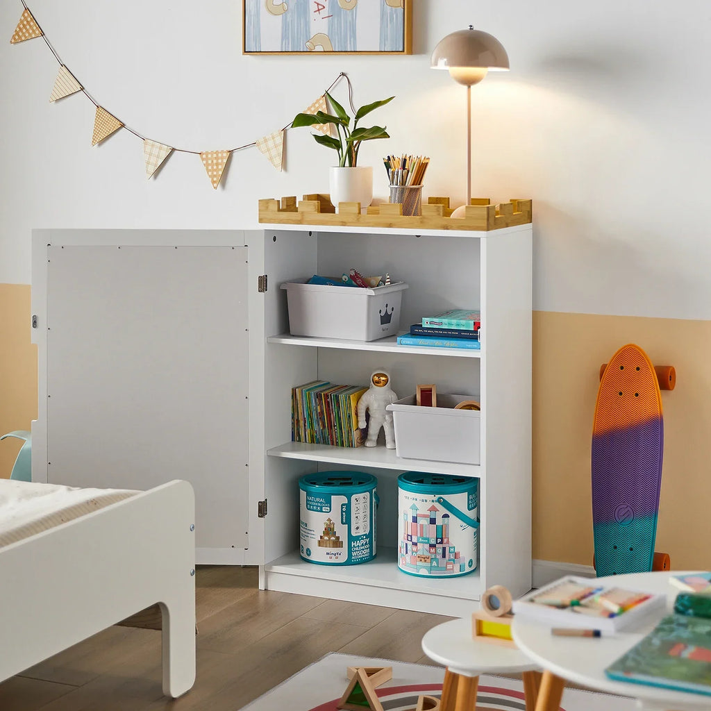Kinderbücherregal in Schlossform mit Kreidetafel Lilla Kids