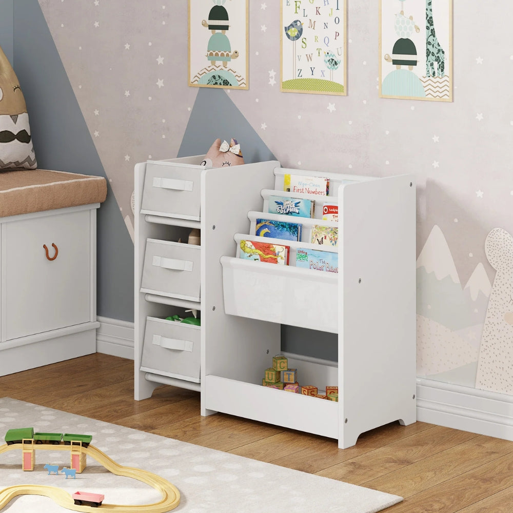 Kinderbücherregal mit Aufbewahrungsboxen für Spielzeug Lilla Kids