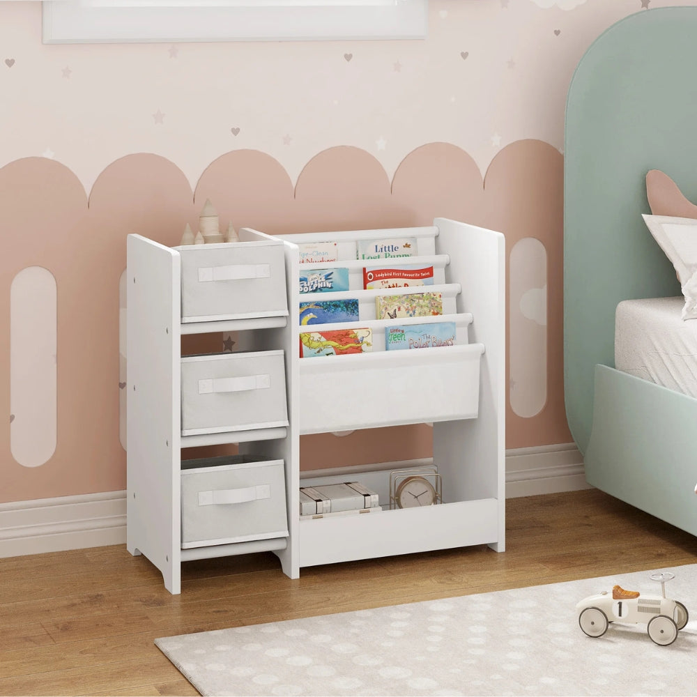 Kinderbücherregal mit Aufbewahrungsboxen für Spielzeug Lilla Kids