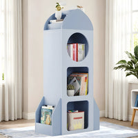 Kinderbücherregal Rakete in Blau – 120 cm Lilla Kids