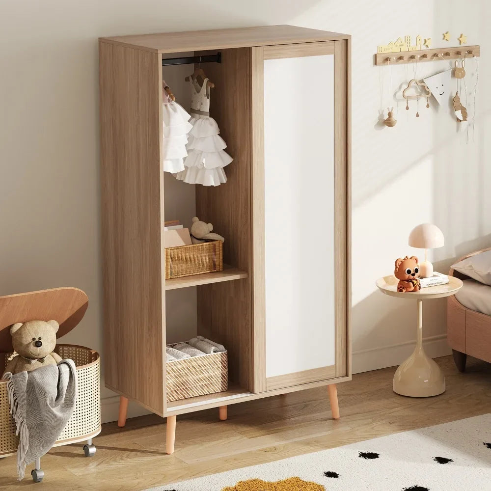 Kinderkleiderschrank mit Schiebetüren Lilla Kids
