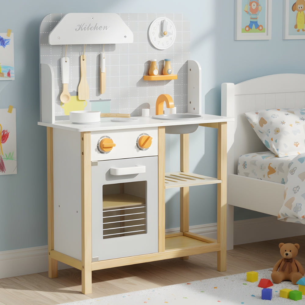 Kinderküche aus Holz mit Backofen und Spüle Lilla Kids