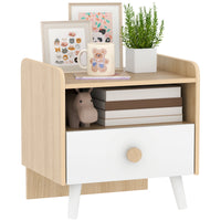 Kindernachttisch aus Holz mit Schublade Lilla Kids