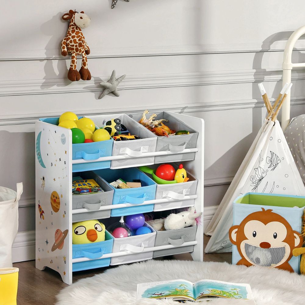 Kinderregal für Spielzeug mit Aufbewahrungsboxen Lilla Kids