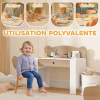 Kinderschreibtisch-Set mit Stuhl und Schublade Lilla Kids