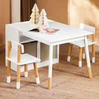 Kinderspieltisch mit 2 Stühlen und Stauraum Lilla Kids