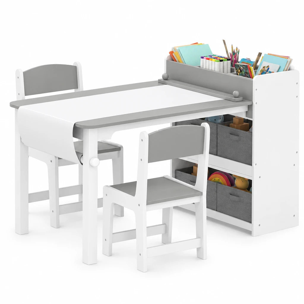 Kindertisch mit 2 Stühlen und Schublade Lilla Kids