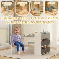 Kindertisch mit 2 Stühlen und Schublade Lilla Kids