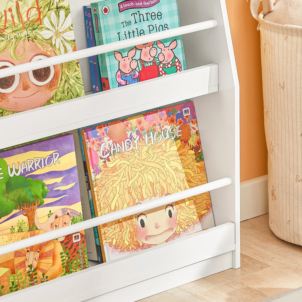 Kinderwandregal mit 3 Ebenen in Weiß Lilla Kids