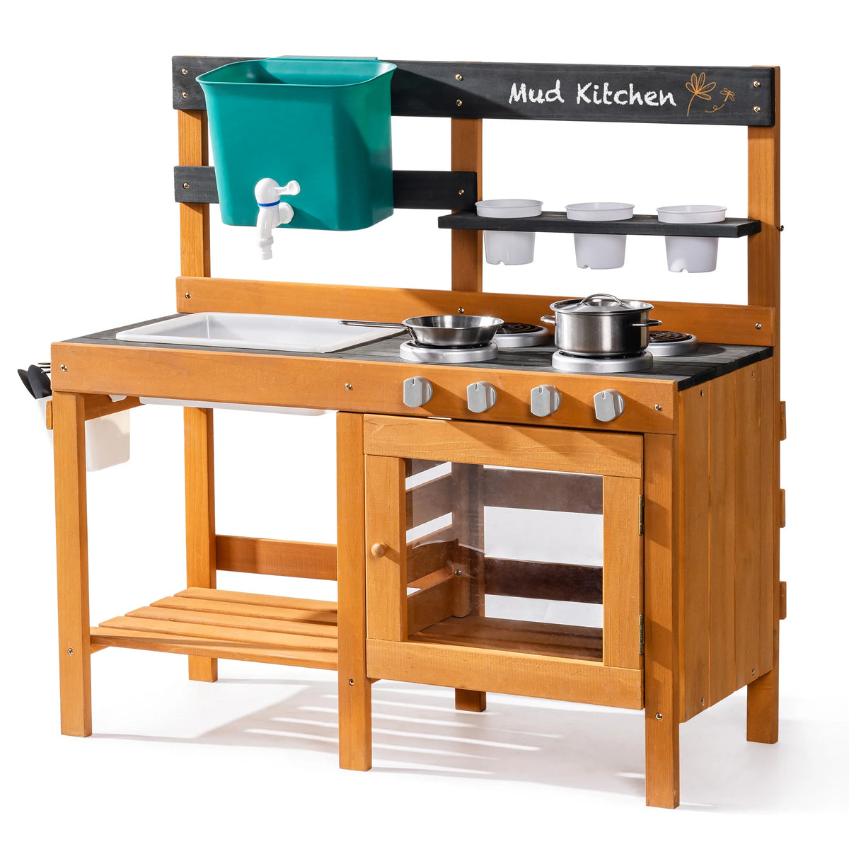 Matschküche aus Holz mit abnehmbarer Spüle Lilla Kids
