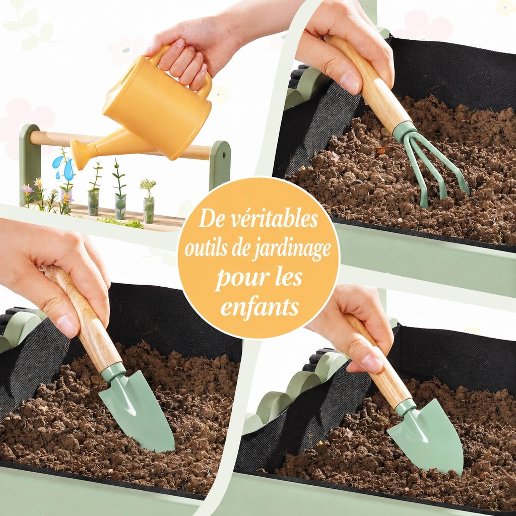 Matschküche für Kinder mit Gartenwerkzeug Lilla Kids