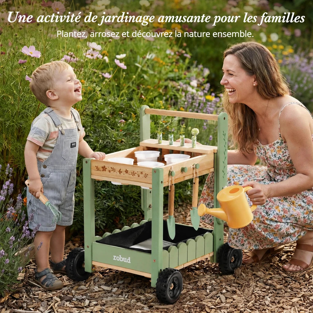 Matschküche für Kinder mit Gartenwerkzeug Lilla Kids