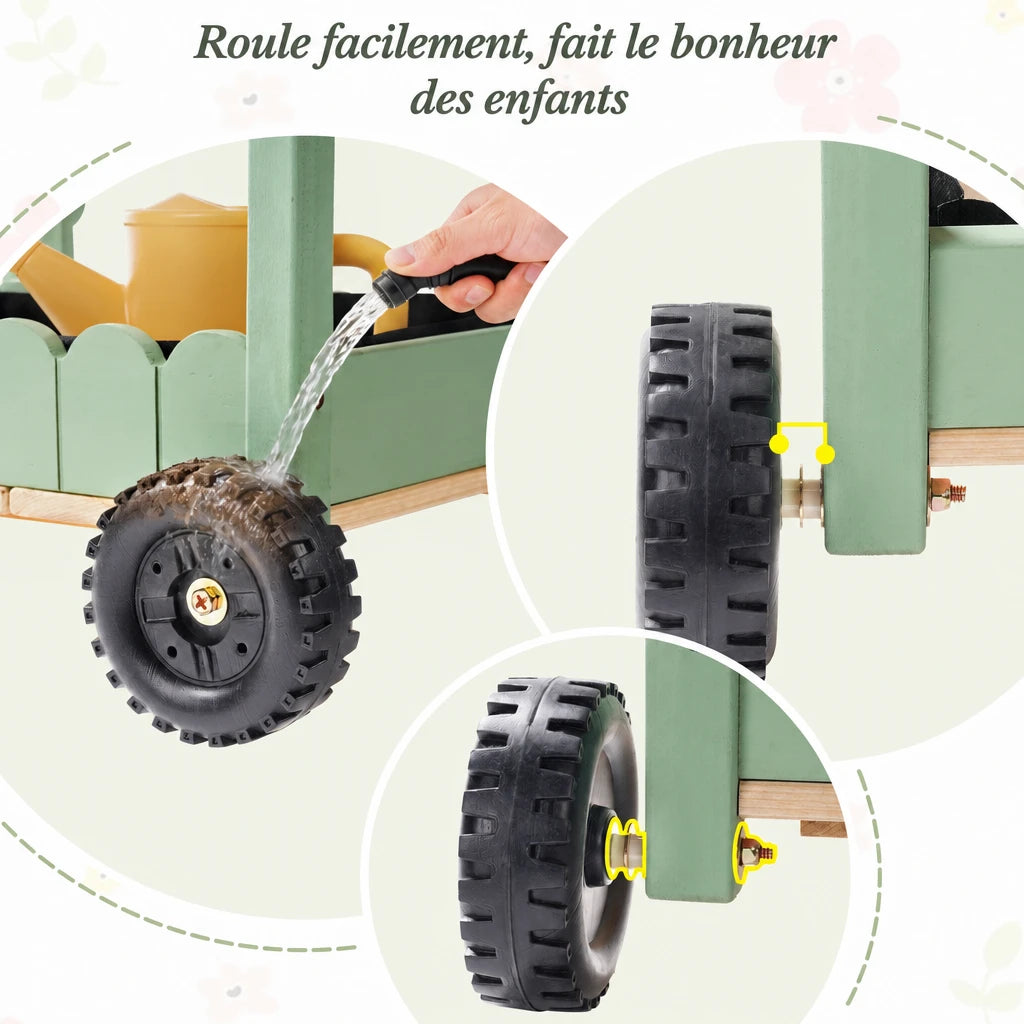 Matschküche für Kinder mit Gartenwerkzeug Lilla Kids
