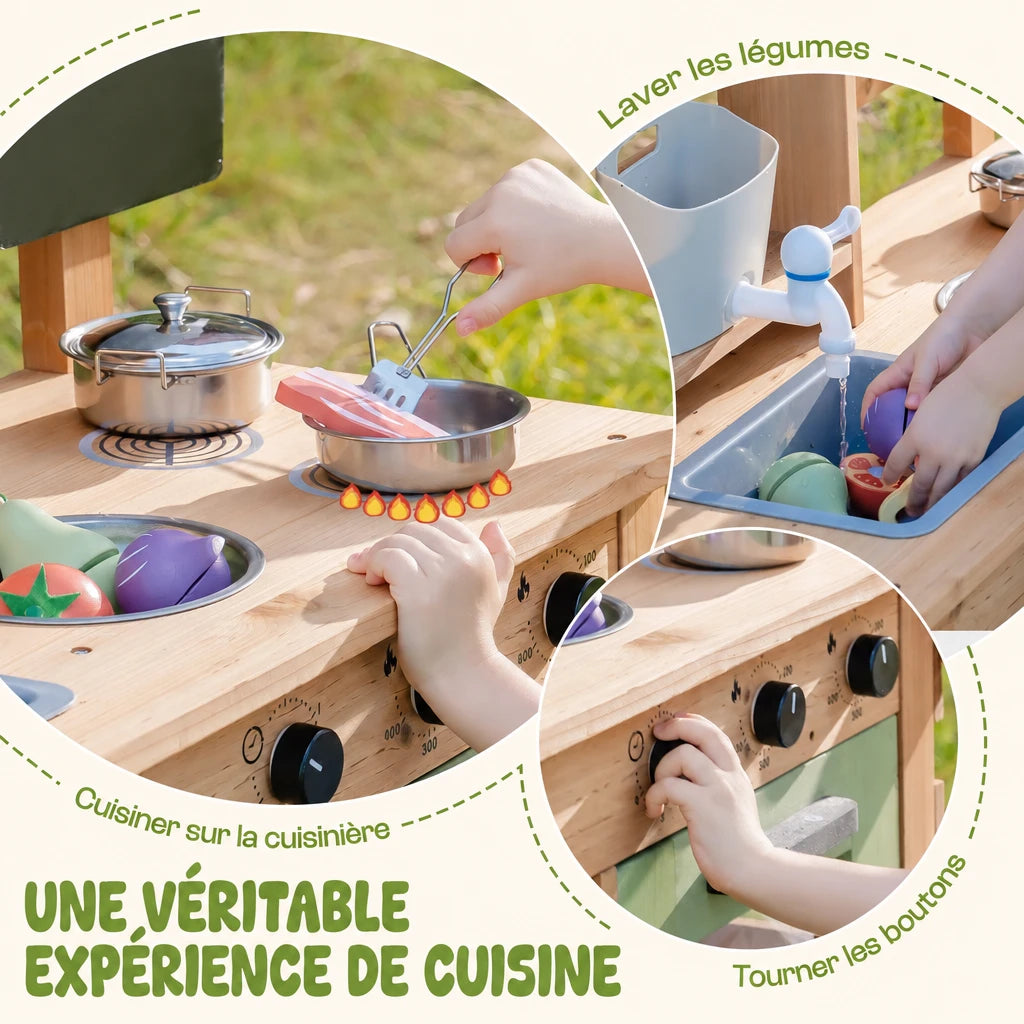 Matschküche mit Spüle, Wasserhahn und Tafel Lilla Kids