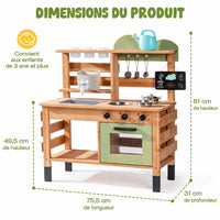 Matschküche mit Spüle, Wasserhahn und Tafel Lilla Kids