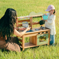 Matschküche mit Spüle, Wasserhahn und Tafel Lilla Kids