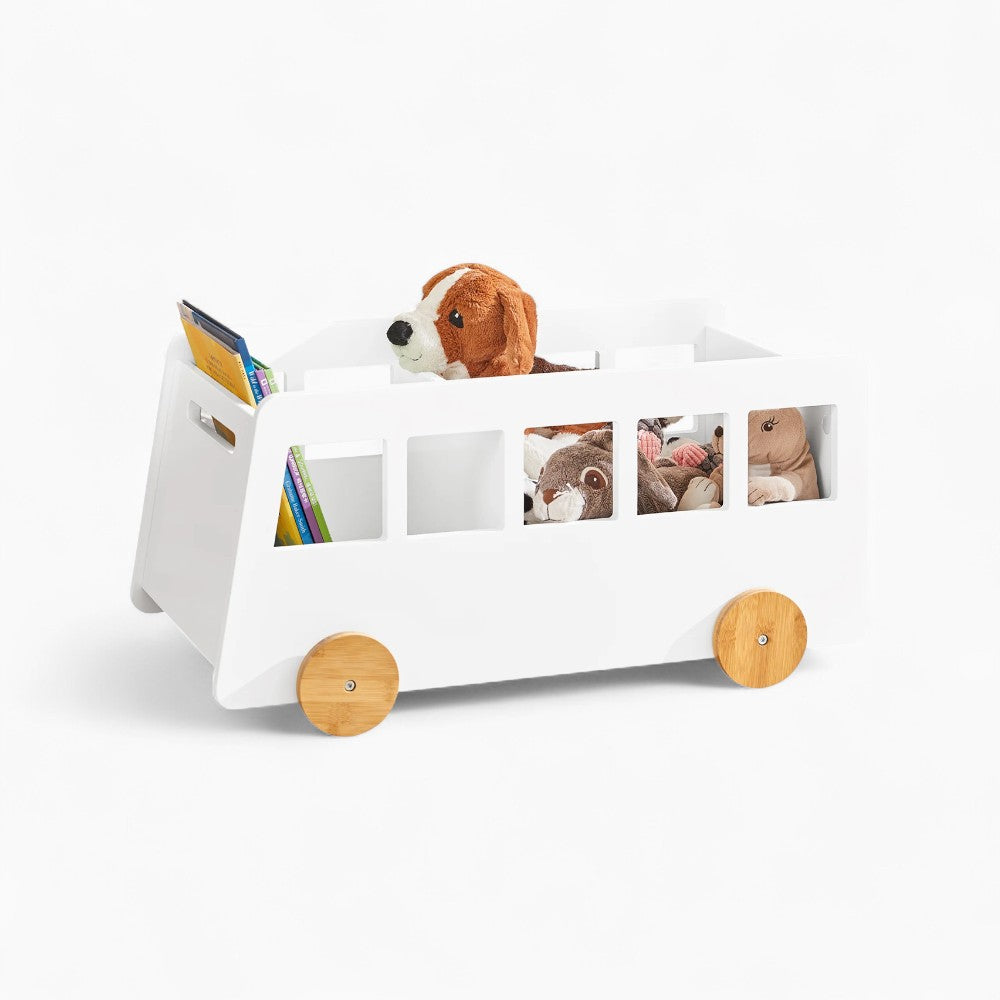 Mobiles Kinderbücherregal mit Bambusrollen Lilla Kids
