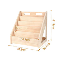 Montessori-Kinderbücherregal aus naturbelassenem Holz Lilla Kids