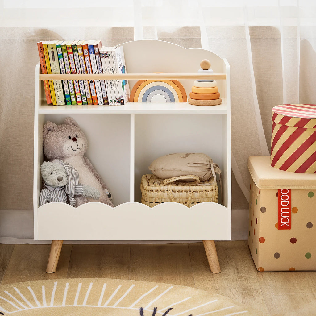 Montessori-Kinderbücherregal mit 3 Fächern, 61 x 71 cm Lilla Kids