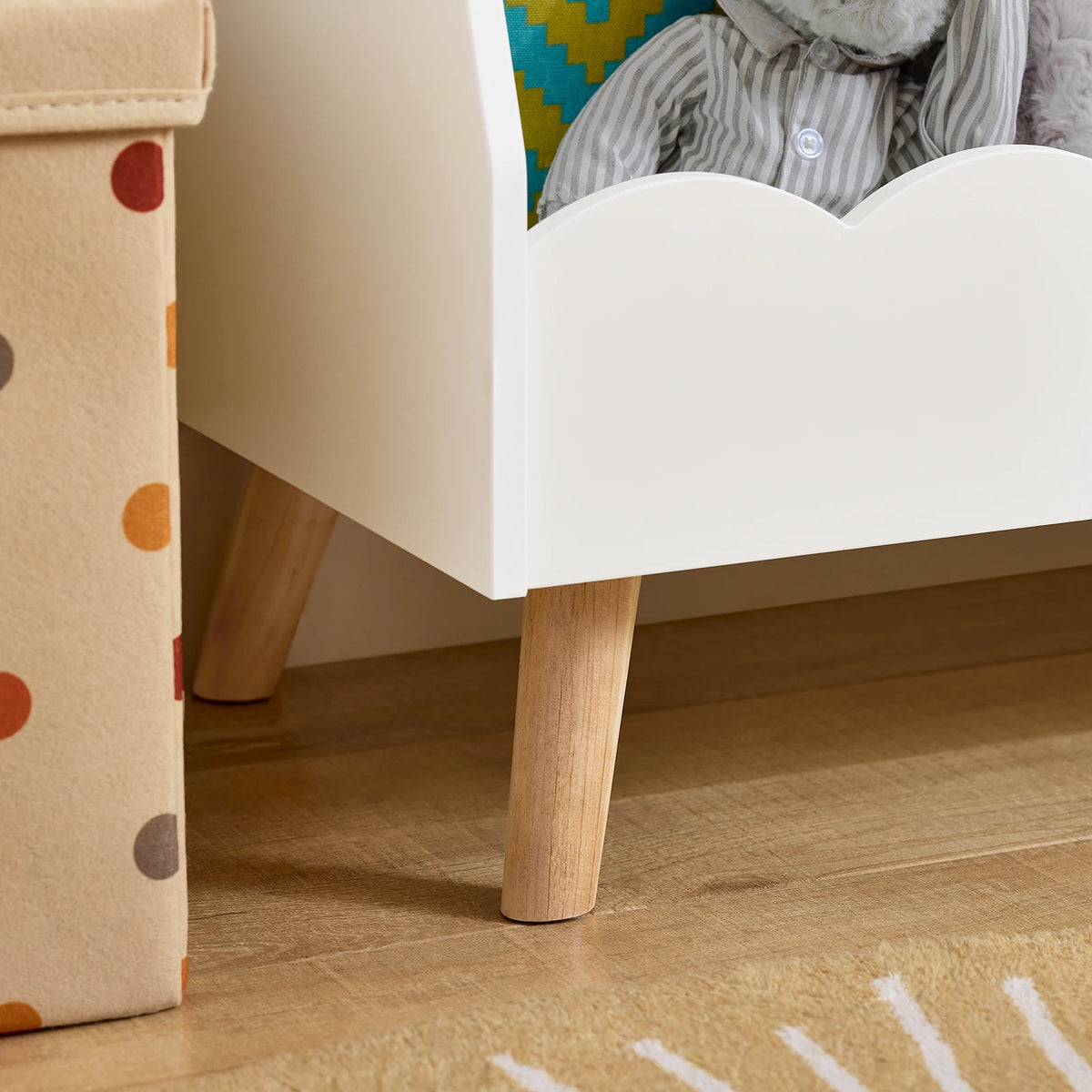 Montessori-Kinderbücherregal mit 5 Fächern in Weiß Lilla Kids