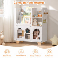 Montessori-Kinderbücherregal mit Stauraum Lilla Kids