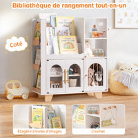 Montessori-Kinderbücherregal mit Stauraum Lilla Kids