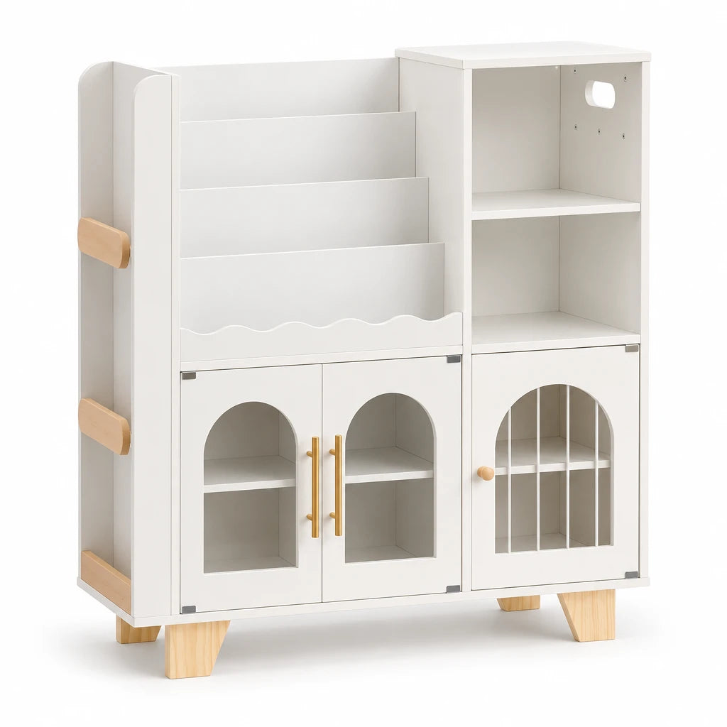 Montessori-Kinderbücherregal mit Stauraum Lilla Kids