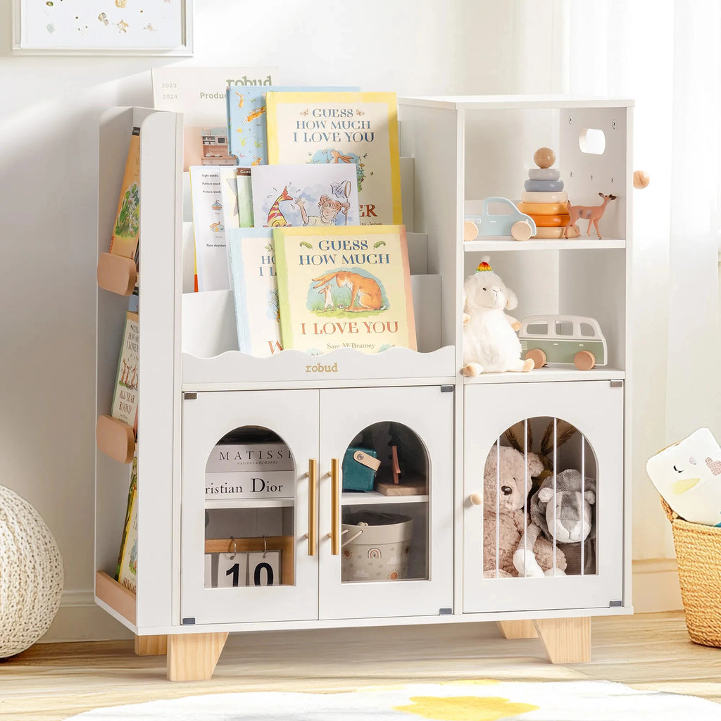 Montessori-Kinderbücherregal mit Stauraum Lilla Kids