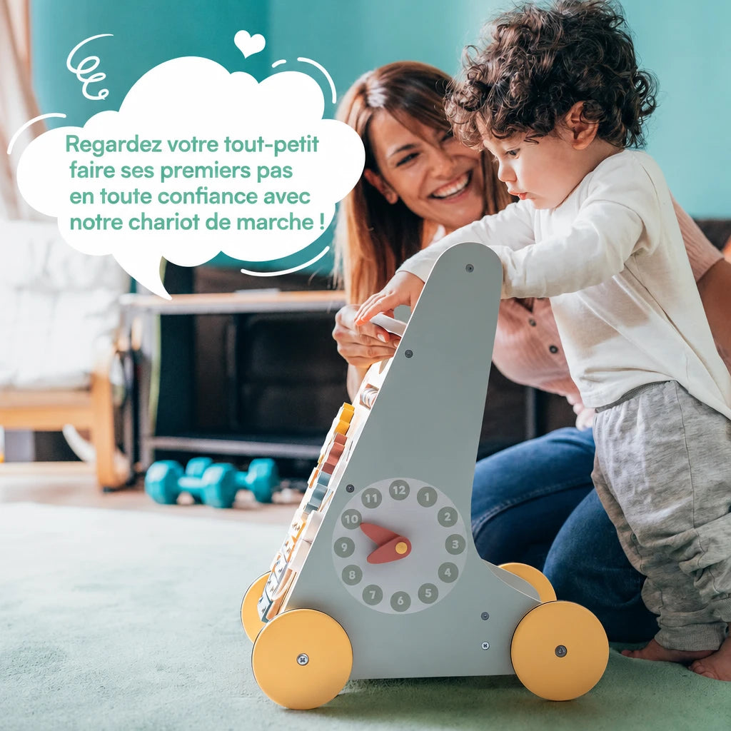 Montessori-Lauflernwagen aus Holz für Babys Lilla Kids