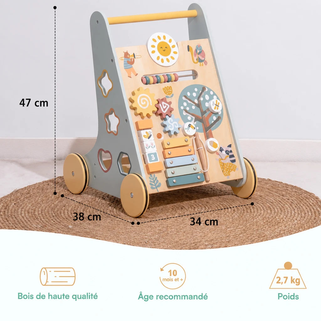 Montessori-Lauflernwagen aus Holz für Babys Lilla Kids