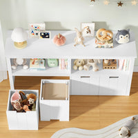 Niedriges Design-Kinderbücherregal in Weiß Lilla Kids