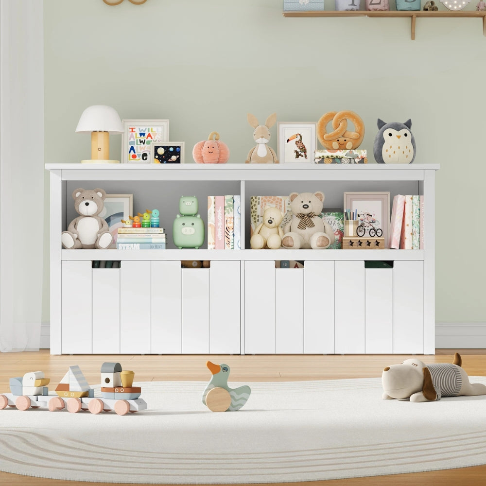 Niedriges Design-Kinderbücherregal in Weiß Lilla Kids