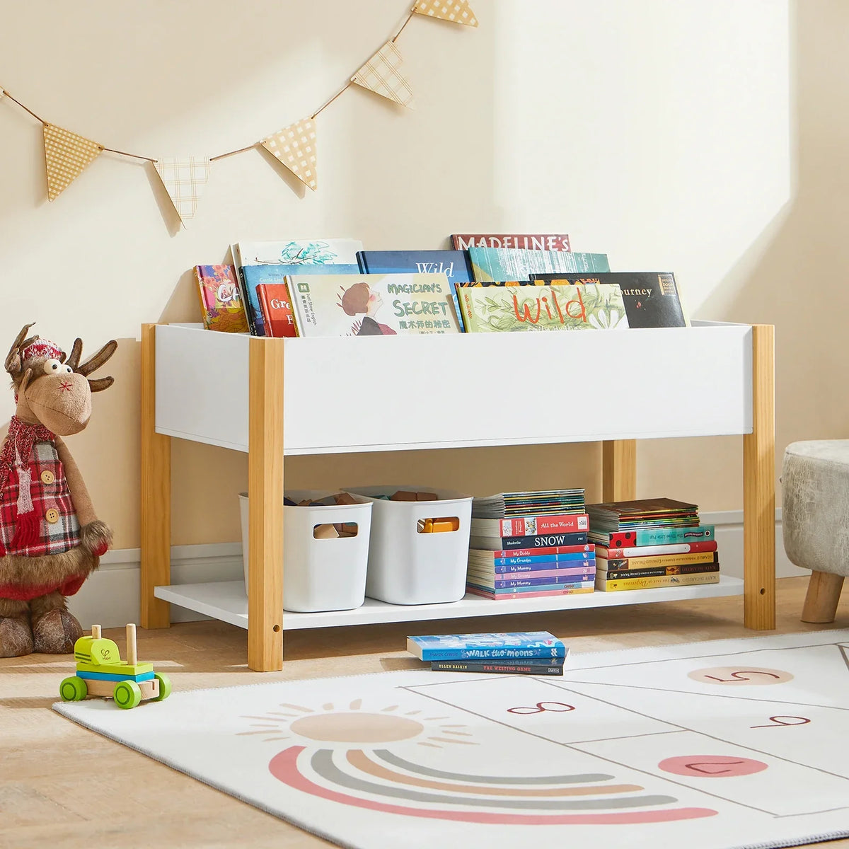 Niedriges Montessori-Bücherregal für Kinder Lilla Kids