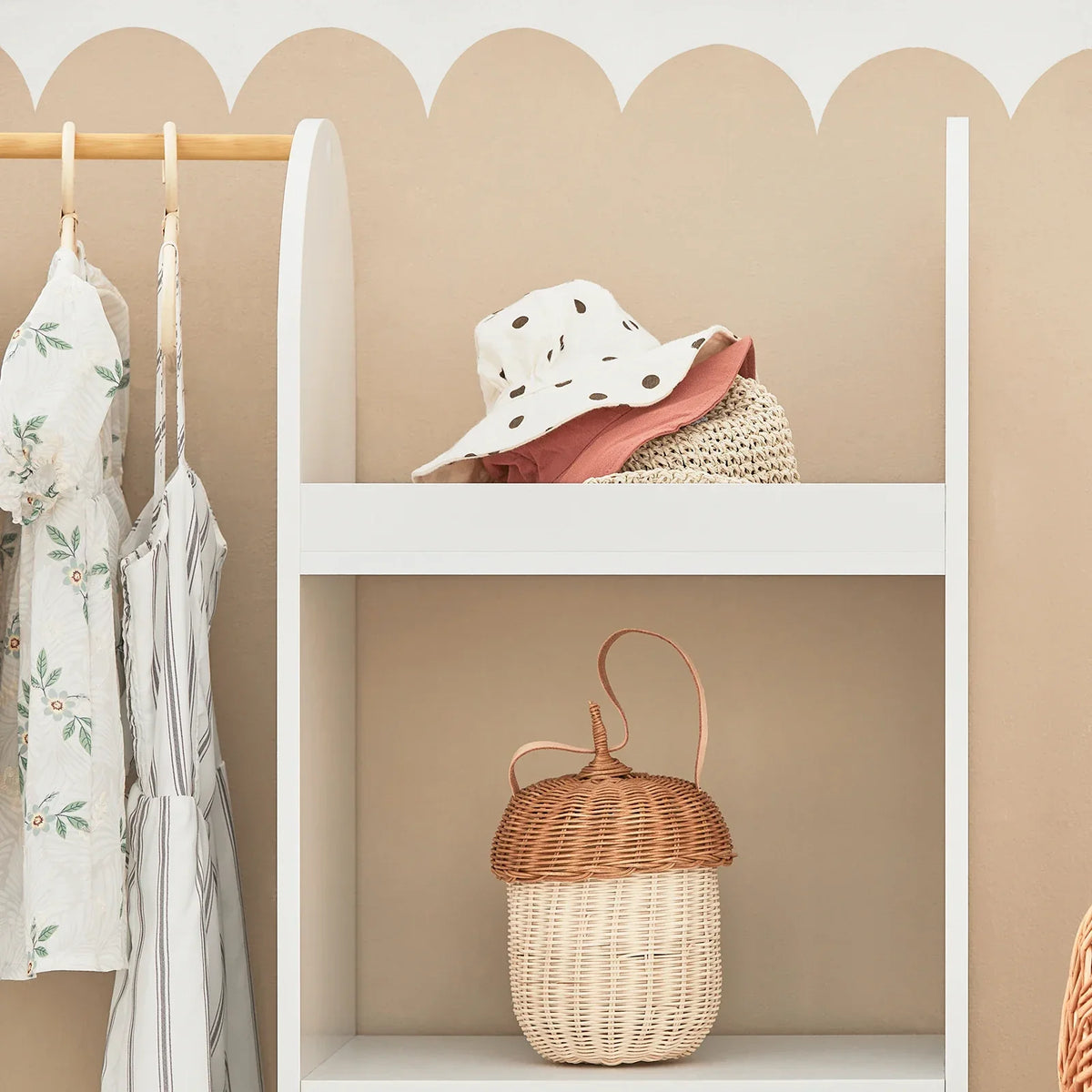 Offener Kinderkleiderschrank aus Holz Lilla Kids