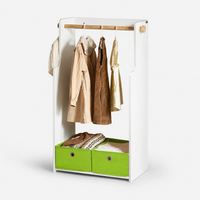Offener Kinderkleiderschrank mit Boxen in Weiß Lilla Kids
