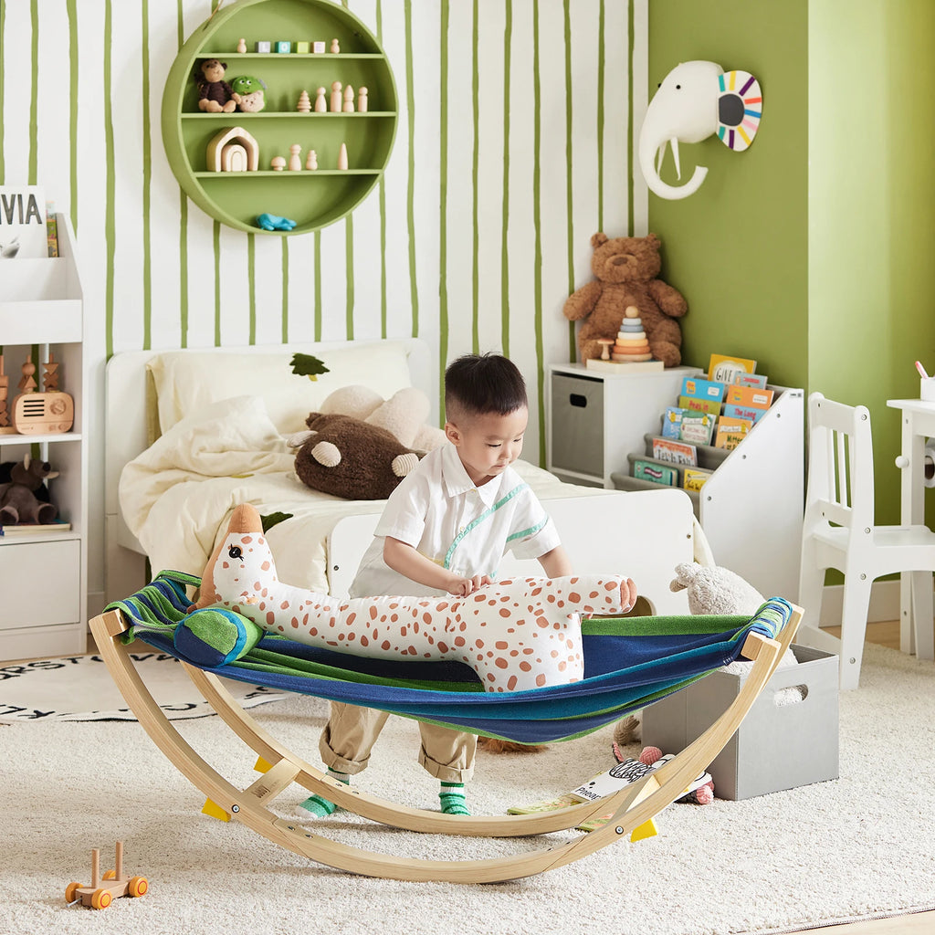 Schaukelhängematte für Kinder mit Sicherheitsstopp, Grün Lilla Kids