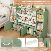 Spielzeugregal für Kinder mit 6 Boxen aus Holz, 137 cm Lilla Kids