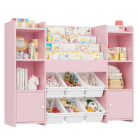 Spielzeugregal für Kinder mit 6 Boxen und 4 Ebenen, 119 cm Lilla Kids