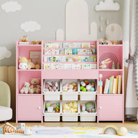 Spielzeugregal für Kinder mit 6 Boxen und 4 Ebenen, 119 cm Lilla Kids