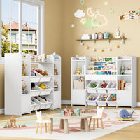 Spielzeugregal für Kinder mit 6 Boxen und 4 Ebenen, 119 cm Lilla Kids