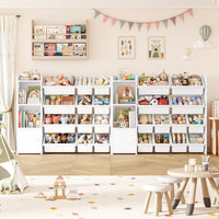 Spielzeugregal für Kinder mit 8 Boxen und 4 Regalböden Lilla Kids